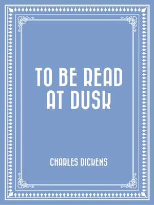 cover image of To be Read at Dusk